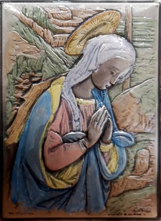 Quadro di  Anonimo Madonna - stampa argento 
